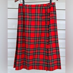 Red Tartan Plaid Women's Skirt